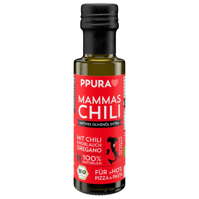 Ppura Mammas Chili Natives Bio Olivenöl 100ml